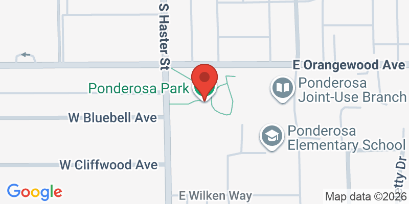 Mapa de la ubicación de Ponderosa Park