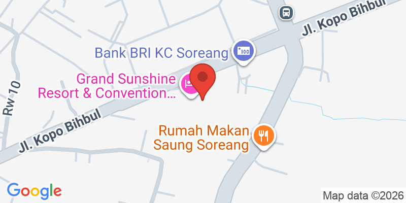 Mapa de la ubicación de Grand Sunshine Resort & Convention Soreang Bandung