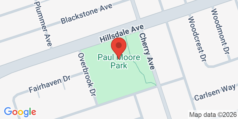 Mapa de la ubicación de Paul Moore Park