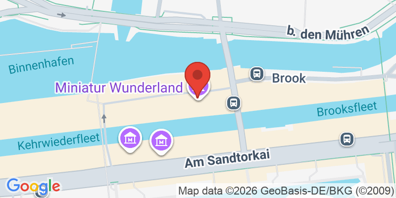 Mapa de la ubicación de Miniatur-Wunderland