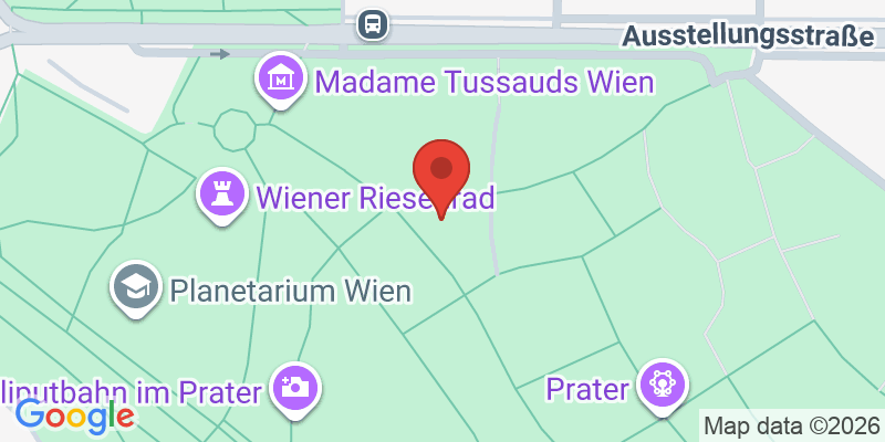 Mapa de la ubicación de Prater