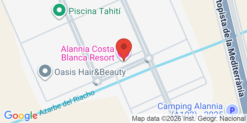 Mapa de la ubicación de Alannia Costa Blanca Resort