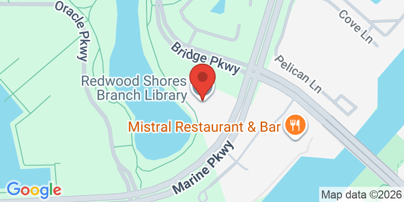 Mapa de la ubicación de Redwood Shores Branch Library