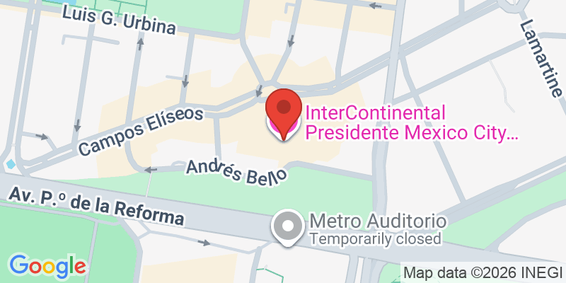 Mapa de la ubicación de InterContinental Presidente Mexico City by IHG