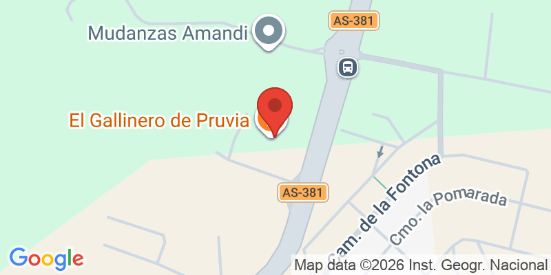 Mapa de la ubicación de El Gallinero de Pruvia