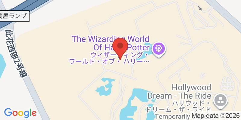 Mapa de la ubicación de Super Nintendo World