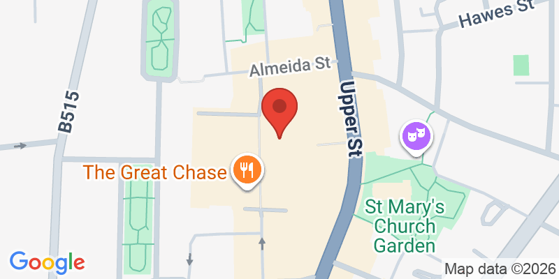 Mapa de la ubicación de Maggie & Rose Islington Family Members Club