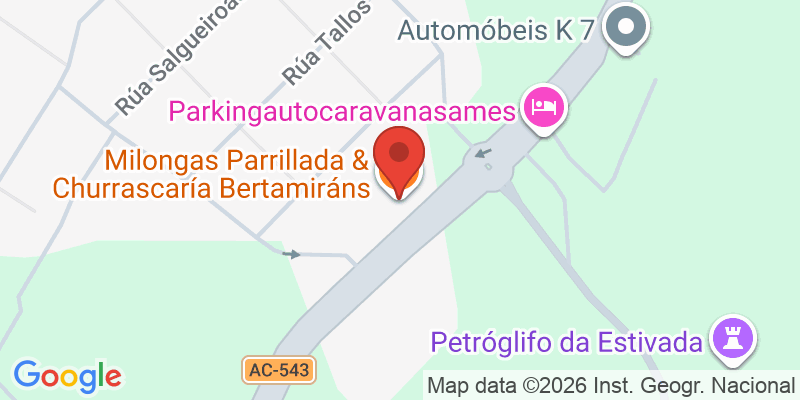 Mapa de la ubicación de Milongas Parrillada Bertamiráns