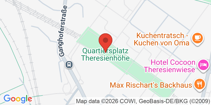 Mapa de la ubicación de Quartiersplatz Theresienhöhe
