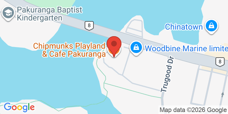 Mapa de la ubicación de Chipmunks Playland & Cafe Pakuranga