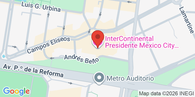 Mapa de la ubicación de InterContinental Presidente Mexico City by IHG