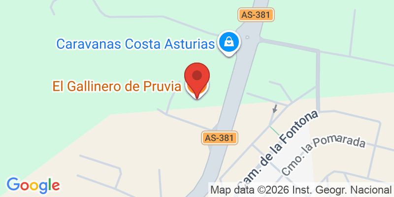 Mapa de la ubicación de El Gallinero de Pruvia
