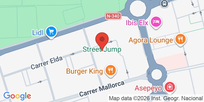 Mapa de la ubicación de Street Jump