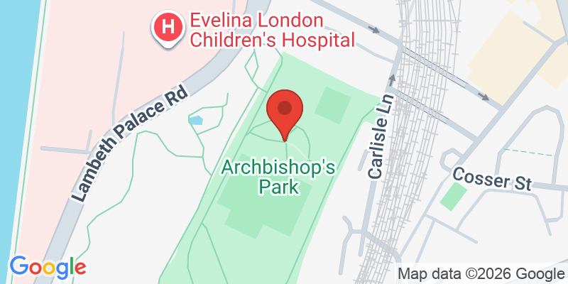 Mapa de la ubicación de Archbishop's Park Playground