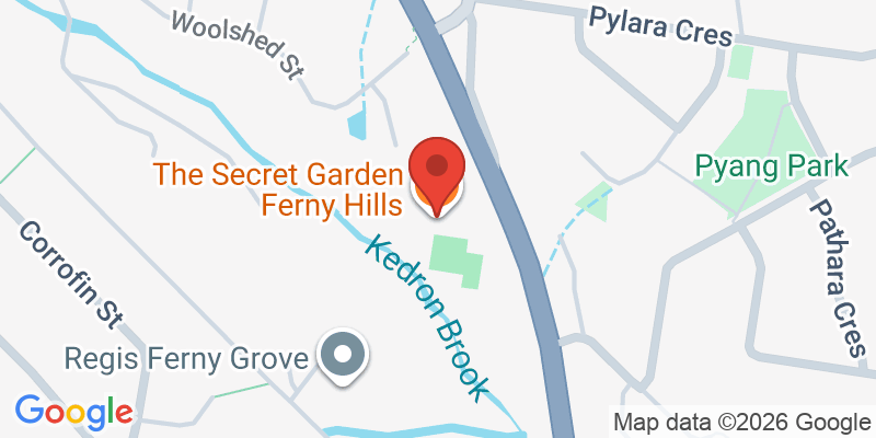 Mapa de la ubicación de The Secret Garden Ferny Hills