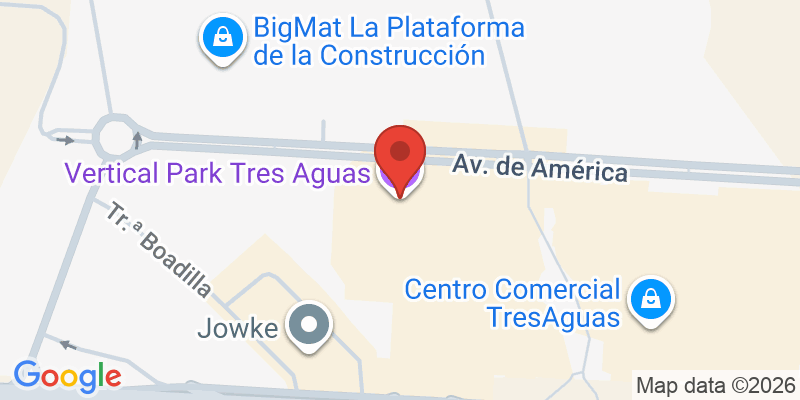 Mapa de la ubicación de Vertical Park Tres Aguas