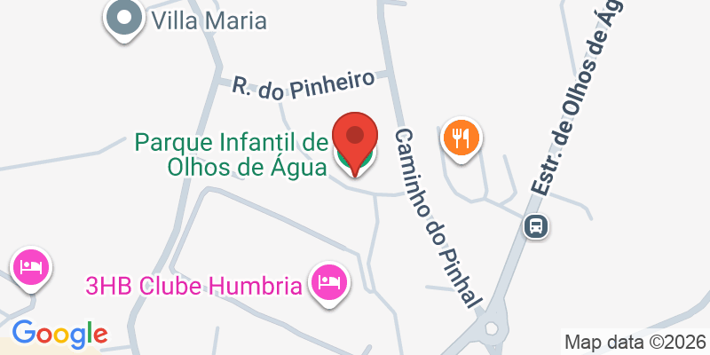 Mapa de la ubicación de Parque Infantil de Olhos de Água