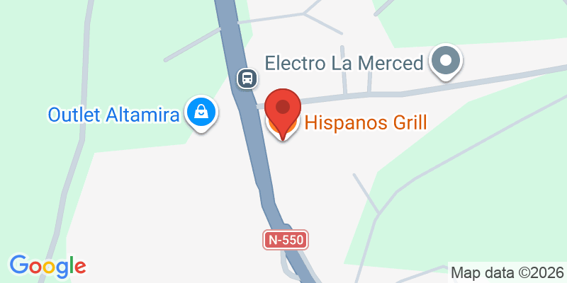 Mapa de la ubicación de Hispanos Grill