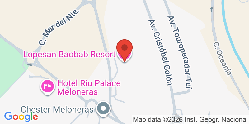 Mapa de la ubicación de Lopesan Baobab Resort