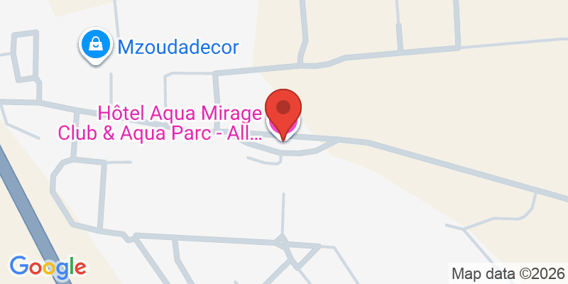Mapa de la ubicación de Hôtel Aqua Mirage Club &amp; Aqua Parc - All Inclusive - Marrakech