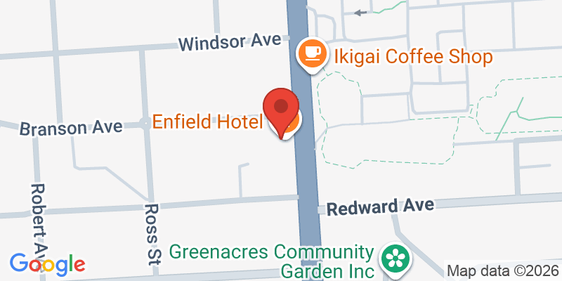 Mapa de la ubicación de Enfield Hotel