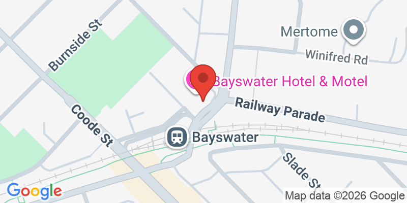 Mapa de la ubicación de Bayswater Hotel Restaurant
