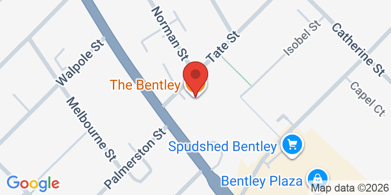 Mapa de la ubicación de The Bentley