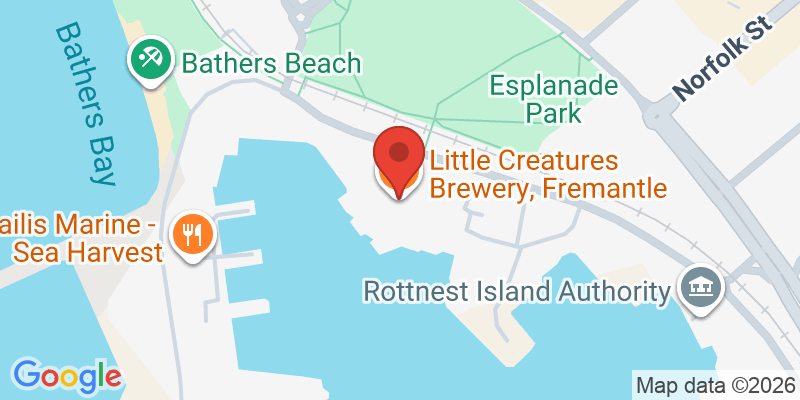 Mapa de la ubicación de Little Creatures Brewery, Fremantle