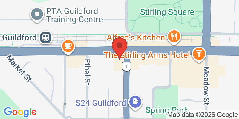 Mapa de la ubicación de The Guildford Hotel