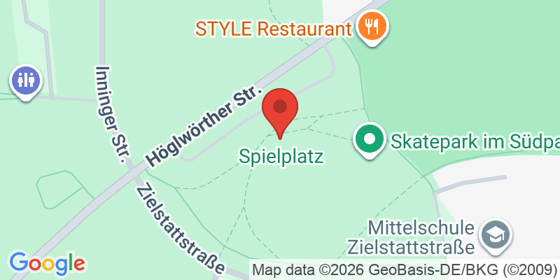 Mapa de la ubicación de Spielplatz "Zielstattstraße (Südpark)"