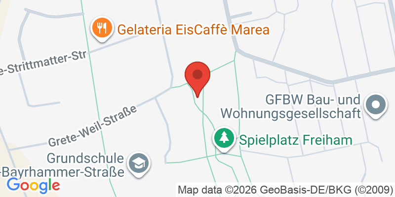 Mapa de la ubicación de Spielplatz "Grünband Neuaubing-Freiham, östlich der Gustl-Bayrhammer-Straße 1"