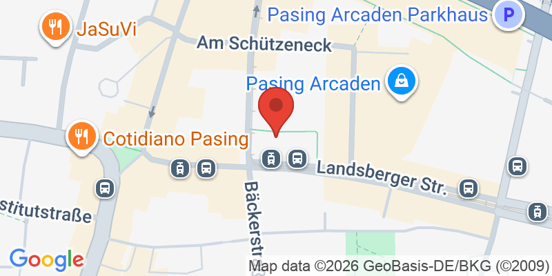 Mapa de la ubicación de Spielplatz "Landsberger Straße 486, vor Rathaus Pasing"