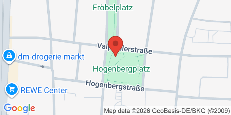 Mapa de la ubicación de Spielplatz "Hogenbergplatz, Fitnessparcours"