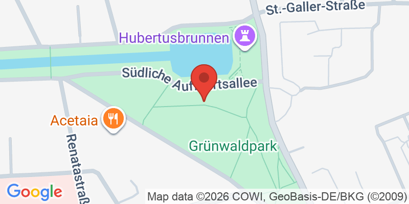 Mapa de la ubicación de Spielplatz "Grünwaldpark, südlich vom Ende des Schlosskanals"