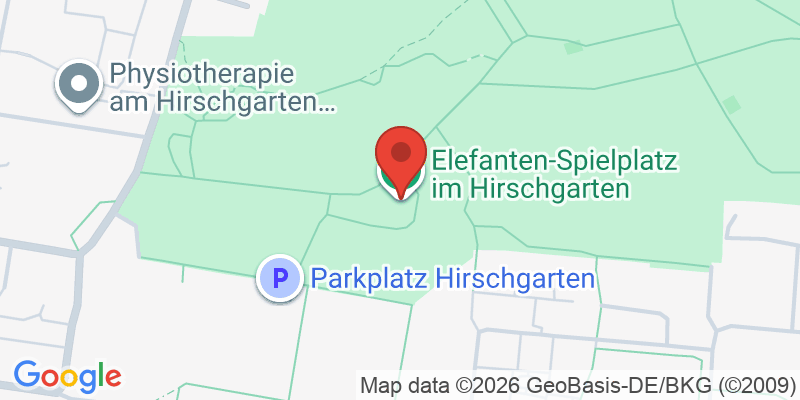 Mapa de la ubicación de Spielplatz "Hirschgarten, Elefantenspielplatz und Hartplatz"
