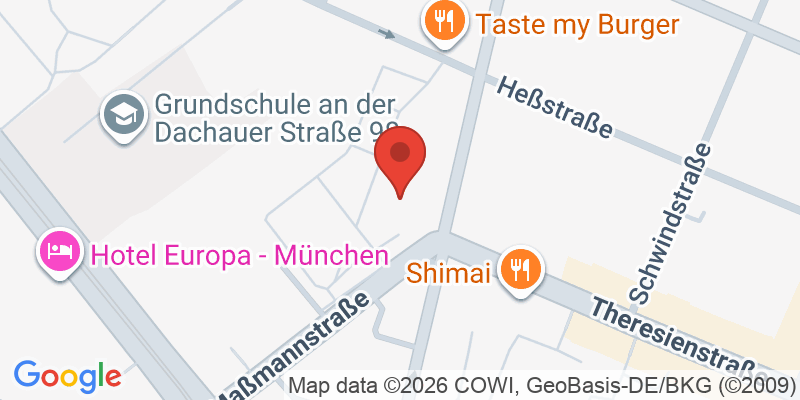 Mapa de la ubicación de Spielplatz "Maßmannstraße, Ecke Schleißheimer Straße"