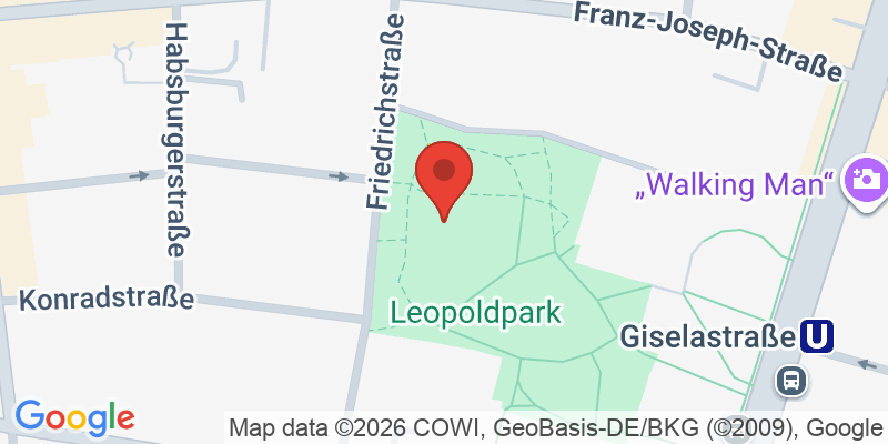 Mapa de la ubicación de Spielplatz "Leopoldpark, zwischen Leopoldstraße und Friedrichstraße"