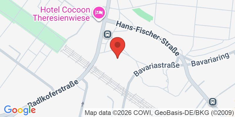 Mapa de la ubicación de Spielplatz "Hans-Fischer-Straße, nördlich Bahnlinie"