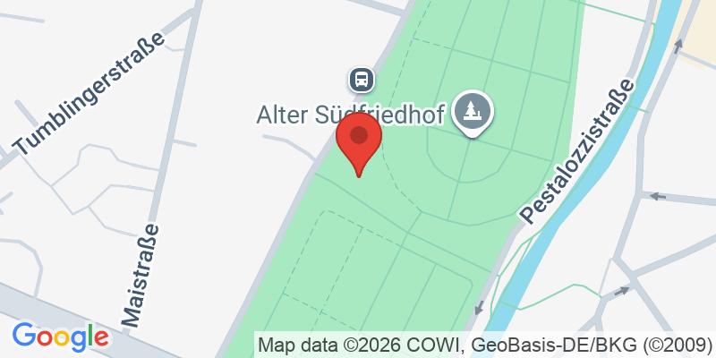 Mapa de la ubicación de Spielplatz "Alter Südlicher Friedhof, gegenüber Thalkirchner Straße 64"