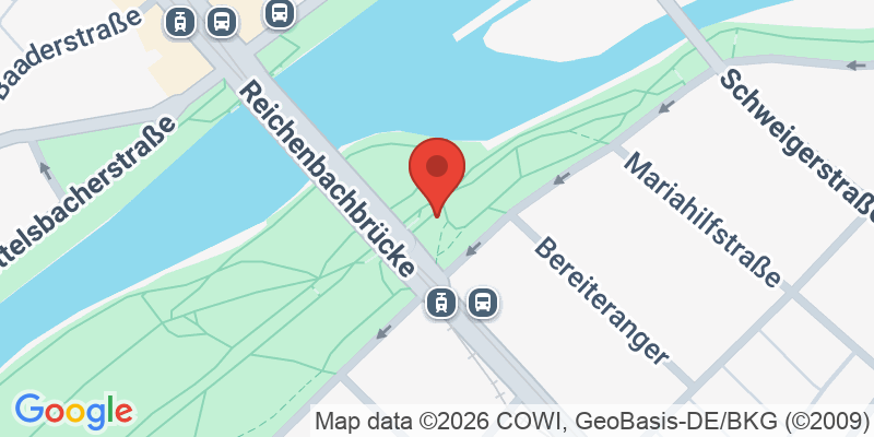 Mapa de la ubicación de Spielplatz "Eduard-Schmid-Straße, rechts der Reichenbachbrücke, gegenüber Hausnummer 11"