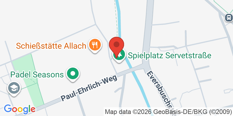 Mapa de la ubicación de Spielplatz "Paul-Ehrlich-Weg, Ecke Servetstraße"