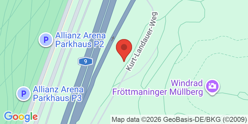 Mapa de la ubicación de Spielplatz "Fröttmaninger Berg, Kurt-Landauer-Weg, Skateanlage"