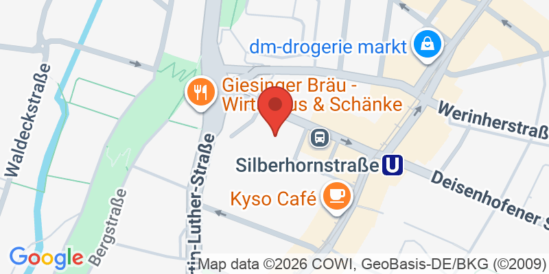 Mapa de la ubicación de Spielplatz "Kistlerstraße, Ecke Silberhornstraße"