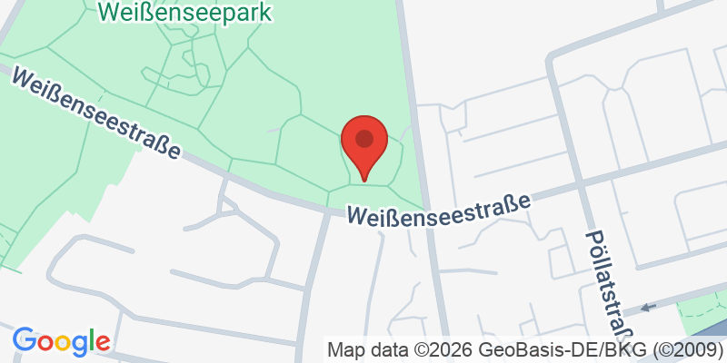 Mapa de la ubicación de Spielplatz "Weißenseestraße, Freizeitpark Ost"
