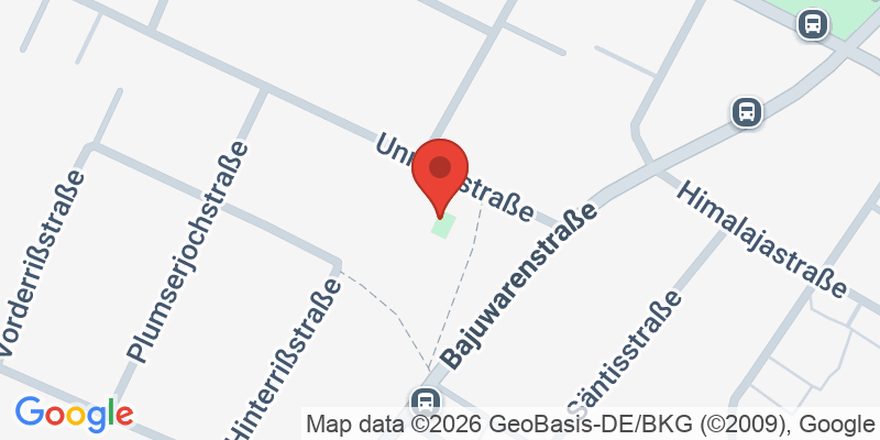 Mapa de la ubicación de Spielplatz "Unnützstraße, Ecke Bajuwarenstraße"