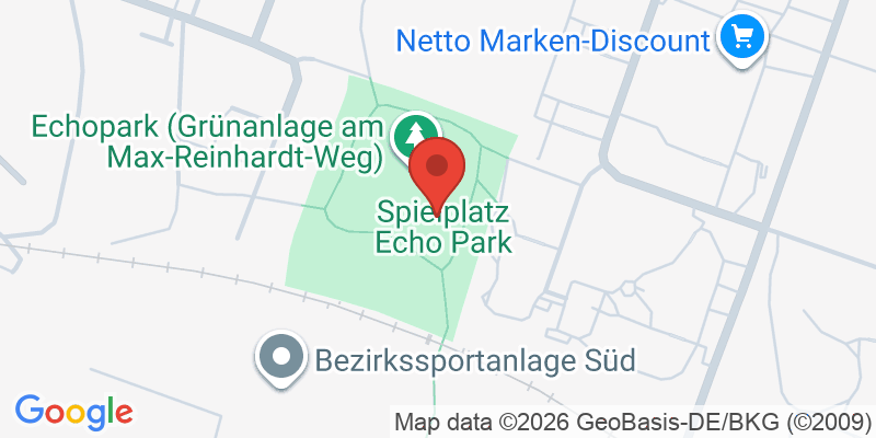 Mapa de la ubicación de Spielplatz "Echopark Süd-Ost, Max-Reinhard-Weg"