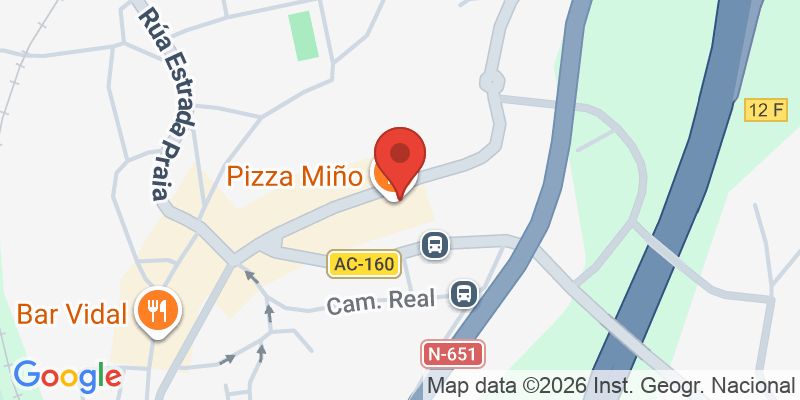 Mapa de la ubicación de Pizza Miño