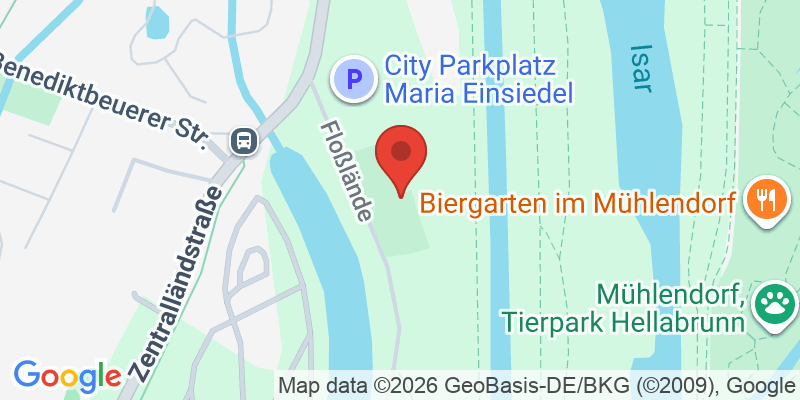 Mapa de la ubicación de Spielplatz "Floßlände, Zentralländstraße"