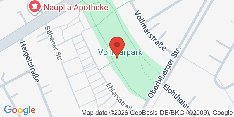 Mapa de la ubicación de Spielplatz "Vollmarpark, nördlich Oberbiberger Straße"