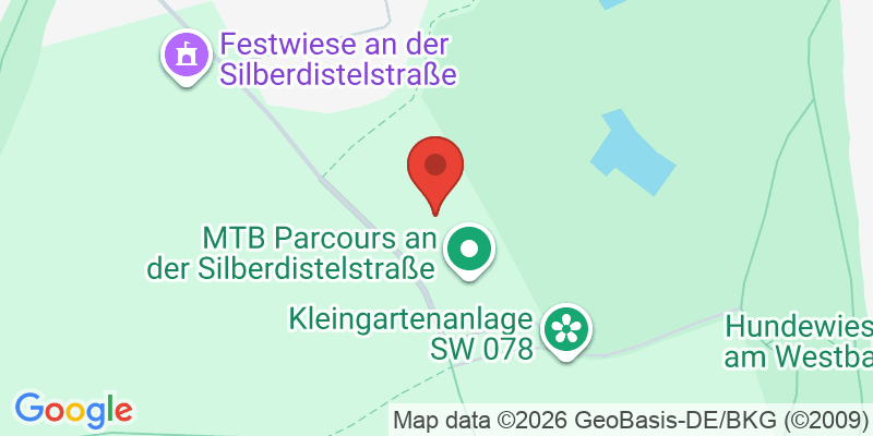 Mapa de la ubicación de Spielplatz "Silberdistelstraße, südlich der Schule Weinbergerstraße"